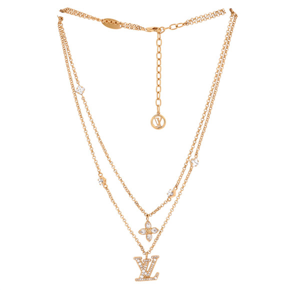 Louis Vuitton Lady LV Necklace Metal with Crystals - Picture 2 of 3